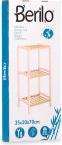 Image du produit Berilo Etagère carrée 3 étagères bambou rose