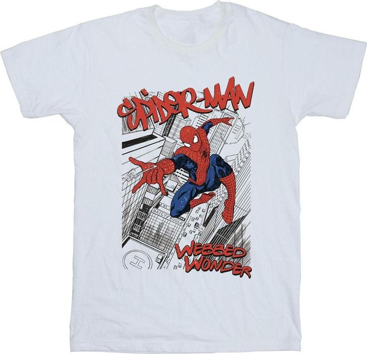 SpiderMan Sketch City TShirt Jungen