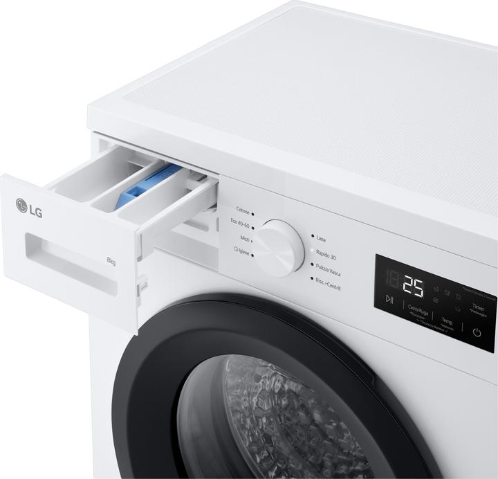 Image du produit LG Waschmaschine Weiss, 1400 Umin, A ITModell (8 kg, Gauche)