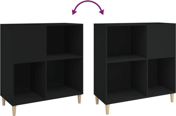 Produktbild VidaXL Plattenschrank Schwarz 84,5x38x89 cm Holzwerkstoff