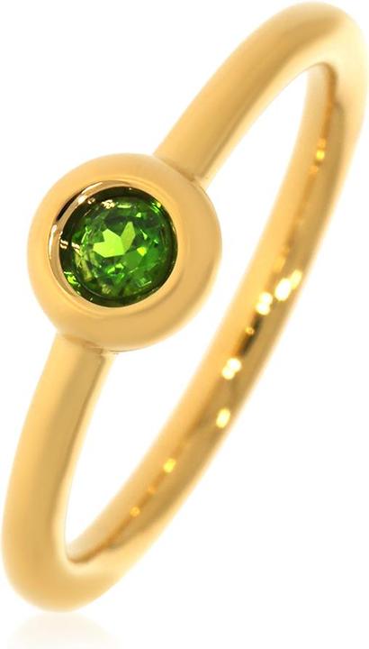 Produktbild Xen Ring mit 3 mm Chromdiopsid ca. 0,12 ct. gelbvergoldet (56, 925 Silber)