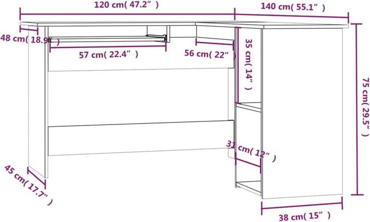 Produktbild VidaXL Dov (120 x 140 x 75 cm)