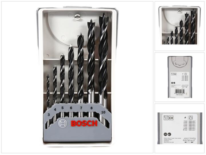 Actual product image Bosch Professional Zubehör PRO Wood twist drill set. 7 pcs. (4 mm, 3 mm, 5 mm, 6 mm, 7 mm, 8 mm, 10 mm)