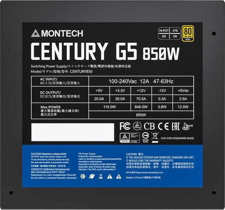 Produktbild Montech Century G5 850 (850 W)