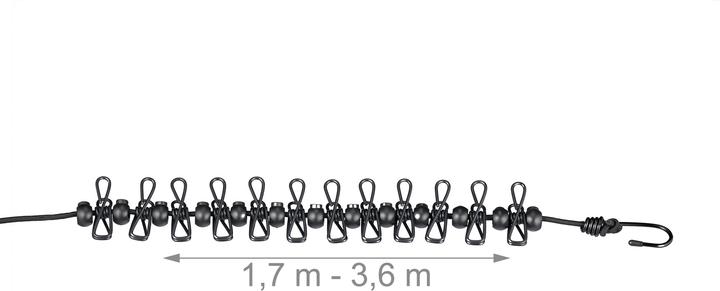 Actual product image Relaxdays 3x travel clothesline (3.60 m)