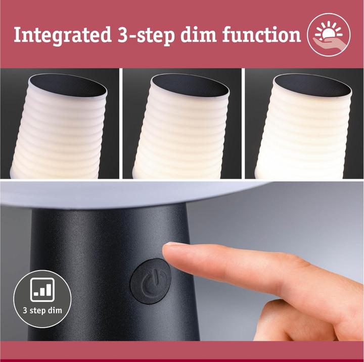 Image du produit Paulmann Lampe de table solaire Ilanga (320 lm, IP44)