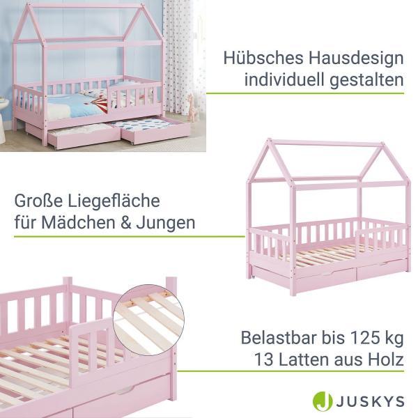 Actual product image Juskys Marli cot with bed base and slatted frame (80 x 160 cm)