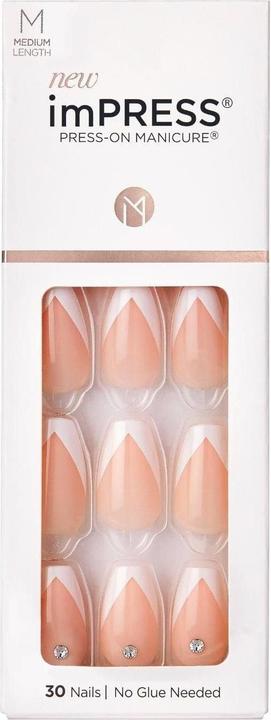 Actual product image Herba ImPress Nail Kit Medium - So French (Artificial nails, Nude, White)