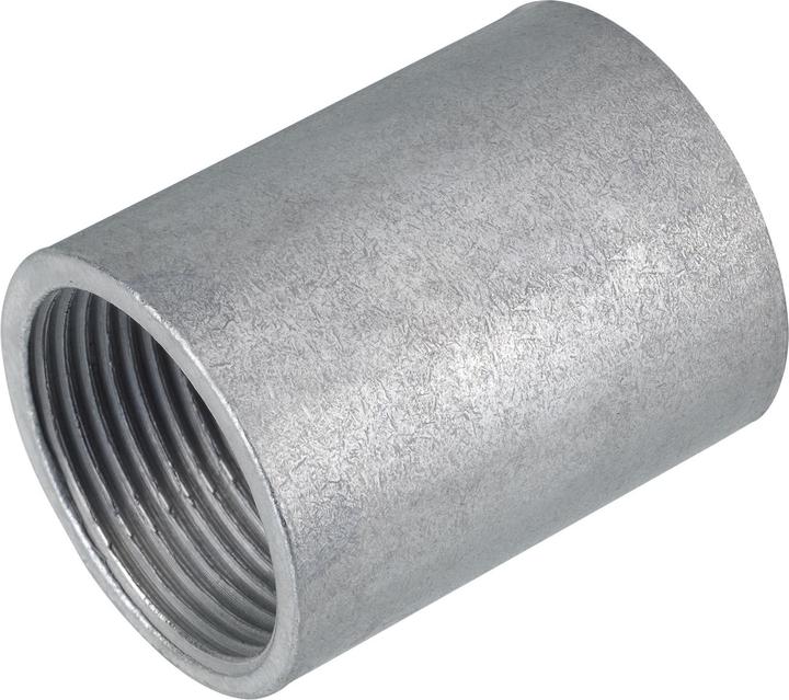 Actual product image Fränkische Rohrwerke FRA SM-E-V 63 galvanised steel pipe threaded socket M63 (Various)