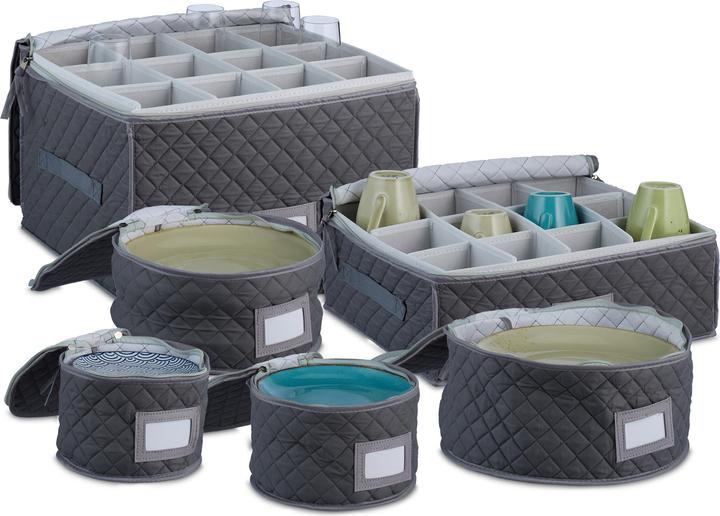 Produktbild Relaxdays 6-tlg. Geschirraufbewahrungsbox-Set (33.83 l)