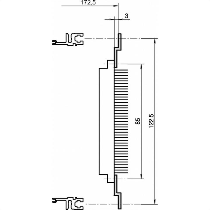 Produktbild Schroff Z-Schiene für Steckverbinder nach DIN 41617, 31-polig (DIN 41617) - Z-SC