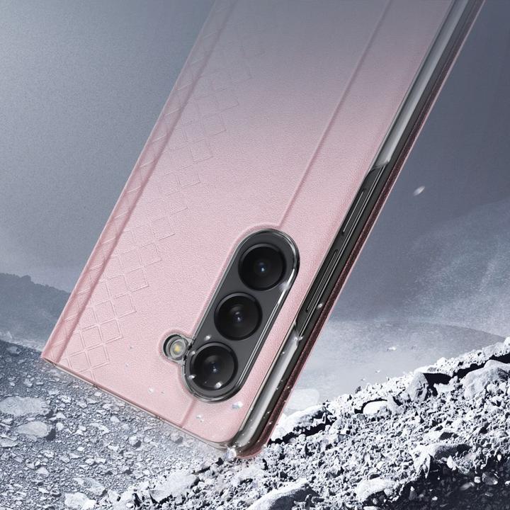 Actual product image Dux Ducis Samsung Galaxy Z Fold5 5G Bril Wallet Flip Leather Case - Pink (Samsung Galaxy Z)
