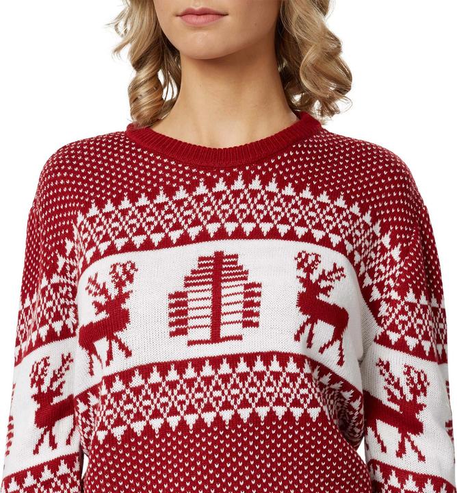 Produktbild tectake Weihnachtspullover Winterwunderland rot-weiss für Frauen (S)