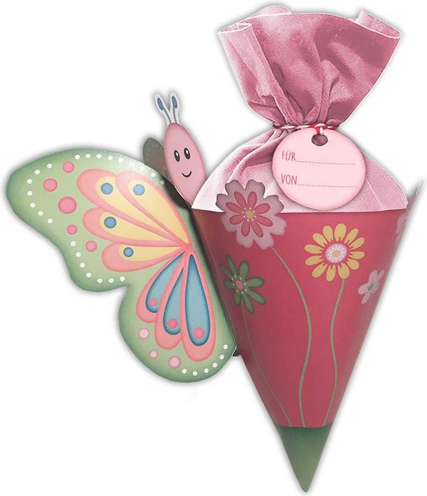Produktbild Wunderle Schultüte Schmetterling 15 x 8 cm, gefüllt (Geschenktüte, 1 x)