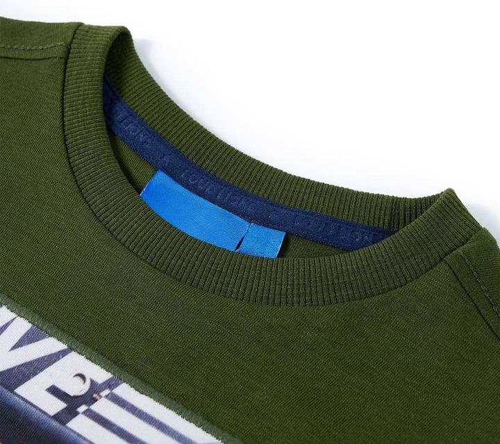 Immagine prodotto VidaXL Camicia da bambino a maniche lunghe color kaki scuro 92,Materiale: 100 (92)