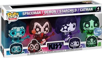 Produktbild Funko POP! Kiss Spaceman / Demon / Starchild / Catman Color Spotlight Exclusive