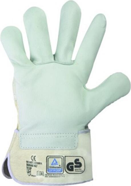 Produktbild Stronghand Handschuh CALCUTTA EN388 Gr.12 naturfarben Rindleder Doppelnaht gummierte Stulpe (12)
