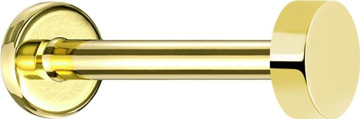 Immagine prodotto Star Piercing Micro Labret Innengewinde vergoldet mit flachem Zylinder (senza ottone, Titanio G23)