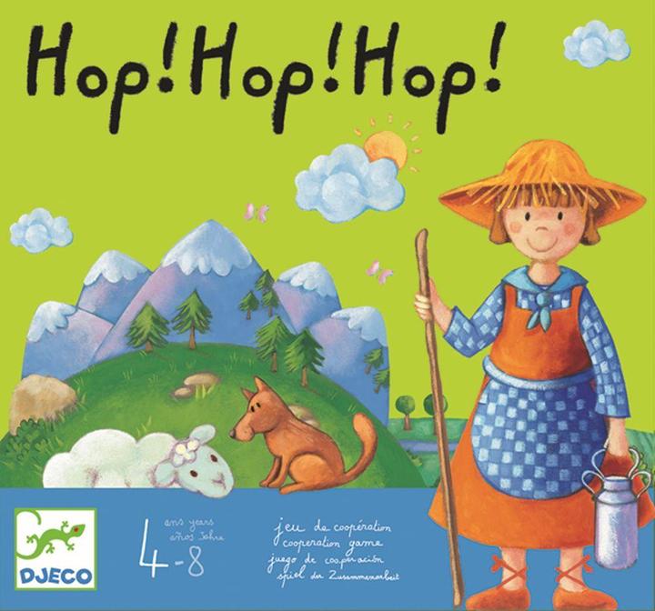 Actual product image Djeco Hop! Hop! Hop! (German, French, Italian, English)