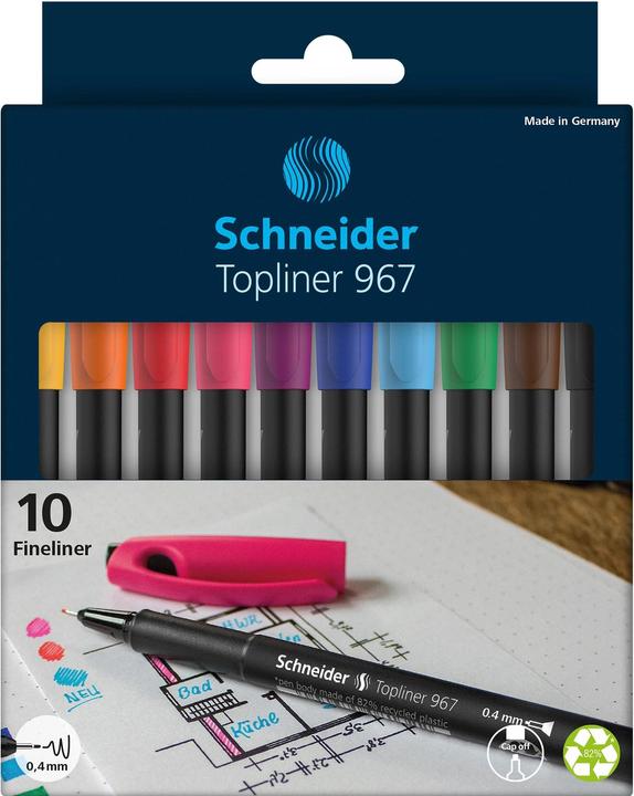 Actual product image Schneider Fineliner 967 case of 10 (Multicoloured, 10 x)