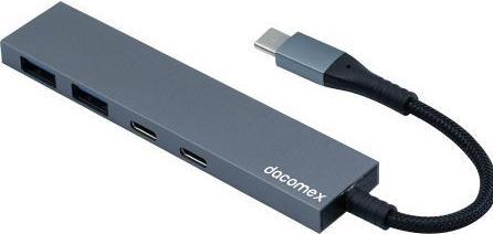 Immagine prodotto Dacomex Hub USB HB604 Type-C a 2 x Type-A e 2 x Type-C (USB-C, 4 Porti)