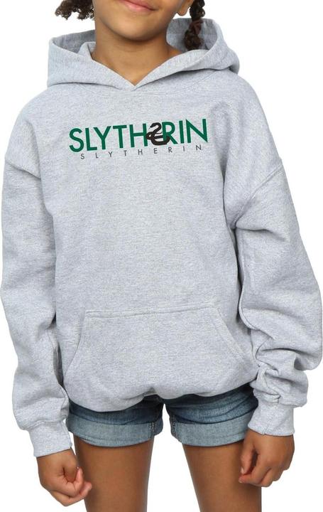 Actual product image Girls Slytherin Text Hoodie (116)