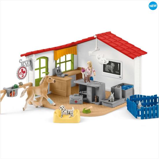 Image du produit Schleich Cabinet vétérinaire avec animaux de compagnie