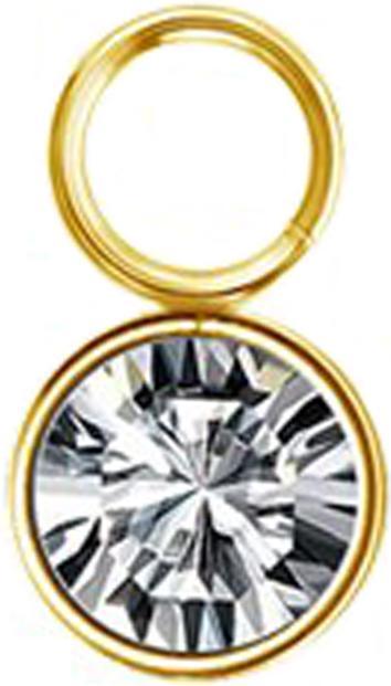 Produktbild Star Piercing Anhänger vergoldet Kristall silber (Chirurgenstahl 316L)