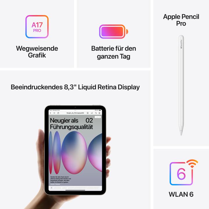 Produktbild Apple iPad mini (2024) (nur WLAN, 8.30", 128 GB, Purple)