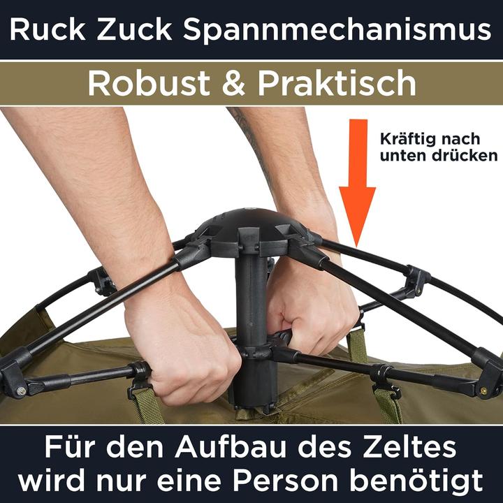Image du produit Q-Tac Tente de pêche Ruck Zuck Bivvy (Tente tunnel, 5.50 kg, 2 personnes)