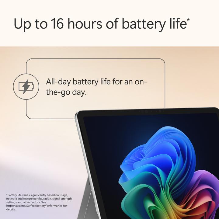 Produktbild Microsoft Surface Pro – Copilot+ PC - 12" (Netzteil separat erhältlich) (12", Snapdragon X Plus X1P-42-100, 16 GB, 512 GB, Ohne Tastaturlayout)