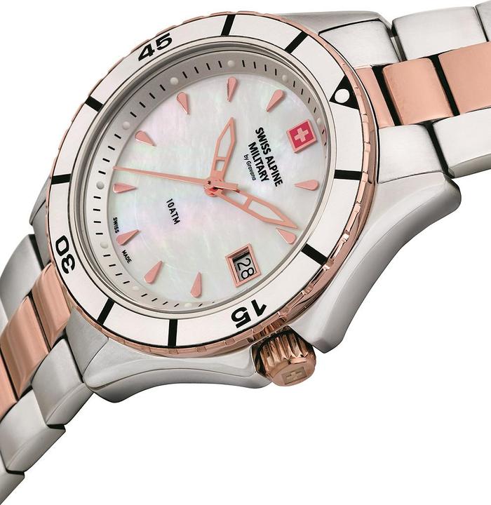 Actual product image Swiss Alpine Military 7740.1153 Ladies 36mm 10ATM (Analogue wristwatch, 36 mm)