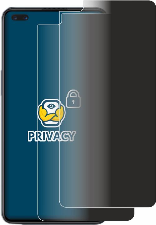 Productafbeelding BROTECT Anti-spionnetje privacyfolie Beschermfolie tegen blauw licht (2 Stuk, Oppo Noord 3)