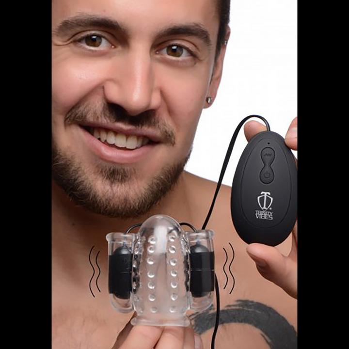 Actual product image Pipedream 20X Deluxe Dual Vibrating Head Teaser