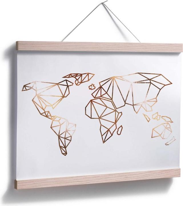 Actual product image Trenddeko Origami World Map - Copper Optics (30 x 24 cm)