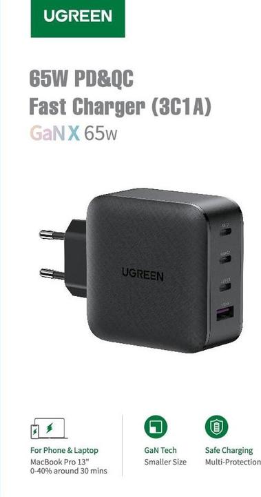 Produktbild Ugreen Schnellladegerät (65 W)