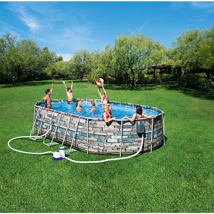 Produktbild Bestway Pool Power Steel Comfort Jet Series Set 610 x 366 x 122 cm (610 x 366 x 122 cm)