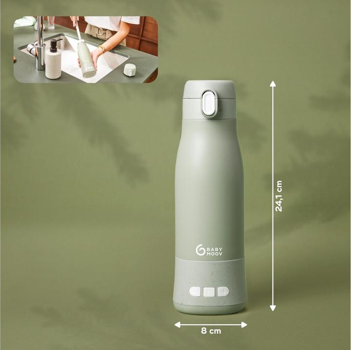 Image du produit Babymoov Chauffe-biberon nomade MOOV & FEED Sage green