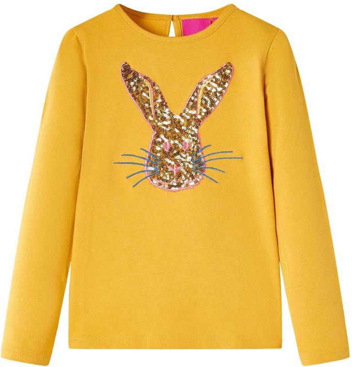 Actual product image VidaXL Children's long-sleeved shirt ochre 128,Material: 95 % cotton. 5 (128)