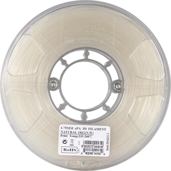 Actual product image eSUN ePA Nylon Natural Filament 1.75mm 1Kg (Nylon, 1.75 mm, 1000 g, Transparent)