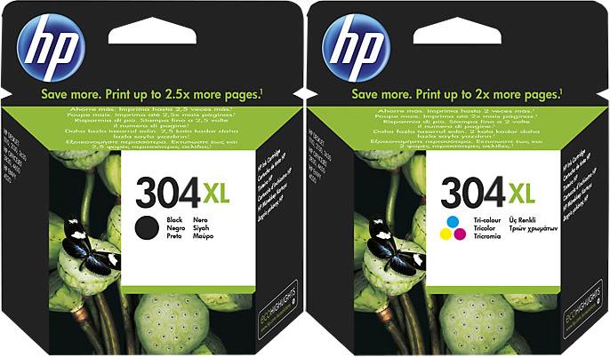 Actual product image HP 2x Original 304 XL Tinte Patronen ENVY 5020 5030 5032 5034 Deskjet 3735 Set