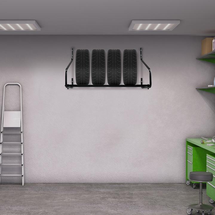 Actual product image Relaxdays Wall-mounted tyre rack