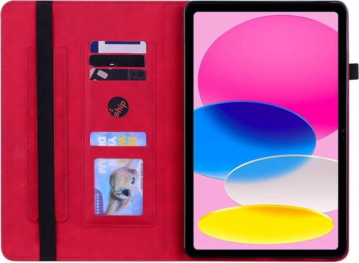 Image du produit Cover-Discount iPad 2022 (10.Gen) - Housse de protection avec zip poche rouge (iPad 2022 (10e génération))