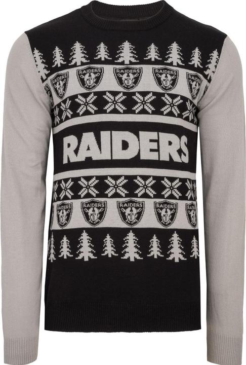 Produktbild Foco NFL Ugly Sweater XMAS Strick Pullover Las Vegas Raiders - L (L)