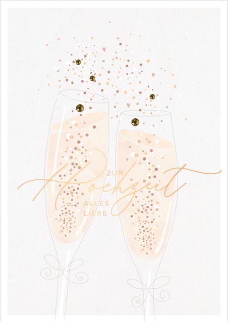 Actual product image Greeting card glasses - All the best for your wedding