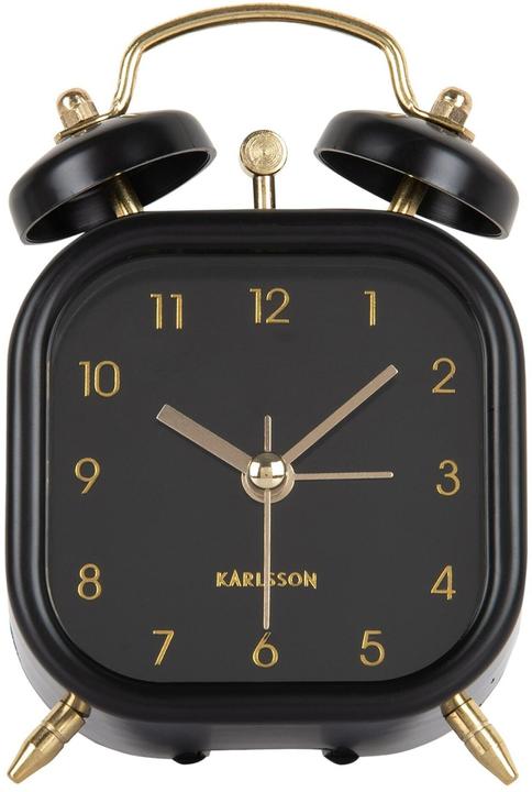 Actual product image Karlsson Classic alarm clock Metallic Glam square Black