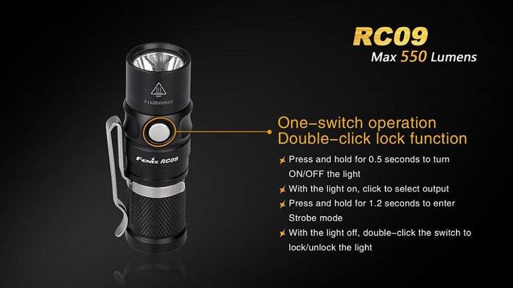 Actual product image Fenix Rc09 (7.50 cm, 550 lm)