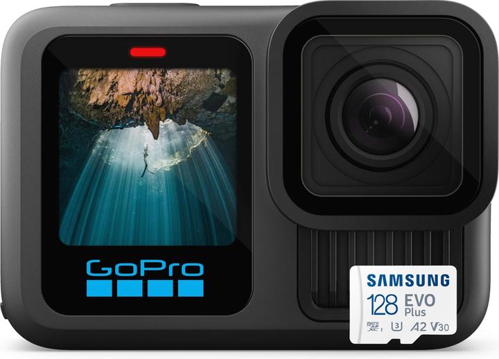 GoPro HERO13 Black (inkl. 128 GB MicroSDXC) (60p, Bluetooth, WLAN)