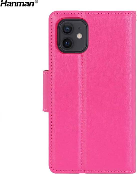 Actual product image Hanman Apple iPhone XS Max - Mill flip case with 3 card slots, pink (Apple iPhone XS Max)