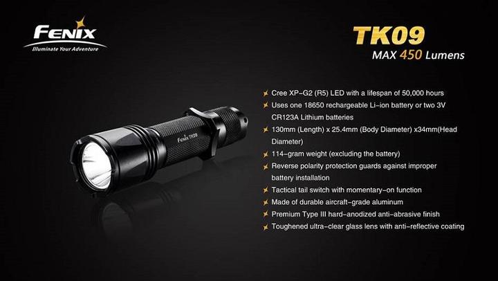 Actual product image Fenix Tk09 (13 cm, 900 lm)